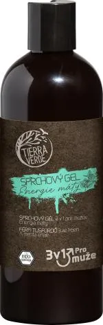 Tierra Verde Gel douche 3 en 1 pour homme Energie de la menthe flacon 500 ml