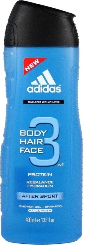 Adidas After Sport gel douche 3 en 1 pour homme