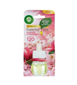 Recharges liquides Air Wick Magnolia et Fleurs de Cerisier pour diffuseur électrique pour hommes