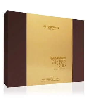 Al Haramain Amber Oud Gold Edition coffret cadeau 75 ml + eau de parfum 30 ml + brume parfumée pour le corps unisexe