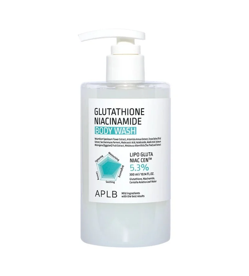 Gel douche hydratant et illuminant au glutathion et à la niacinamide 300 ml