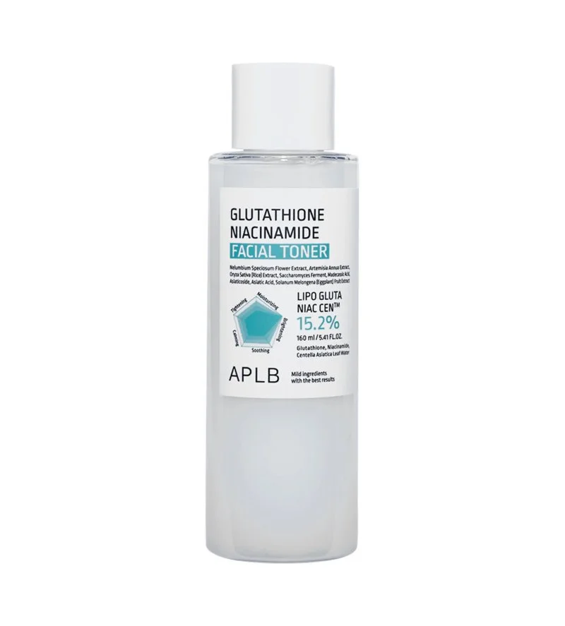 Tonique hydratant et illuminant pour le visage au glutathion et à la niacinamide 160 ml