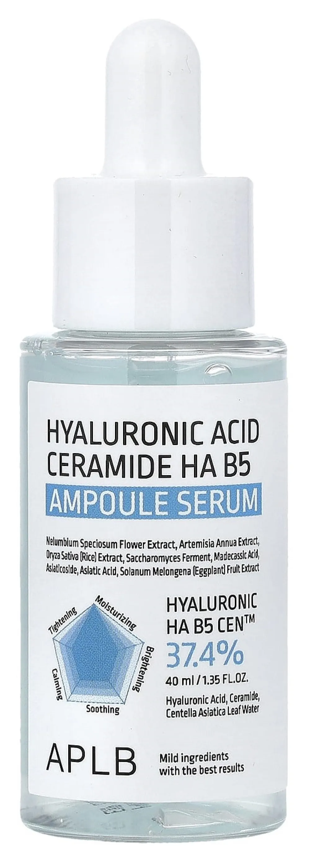 Sérum ampoule hydratant à l'acide hyaluronique, aux céramides et à la vitamine B5 40 ml