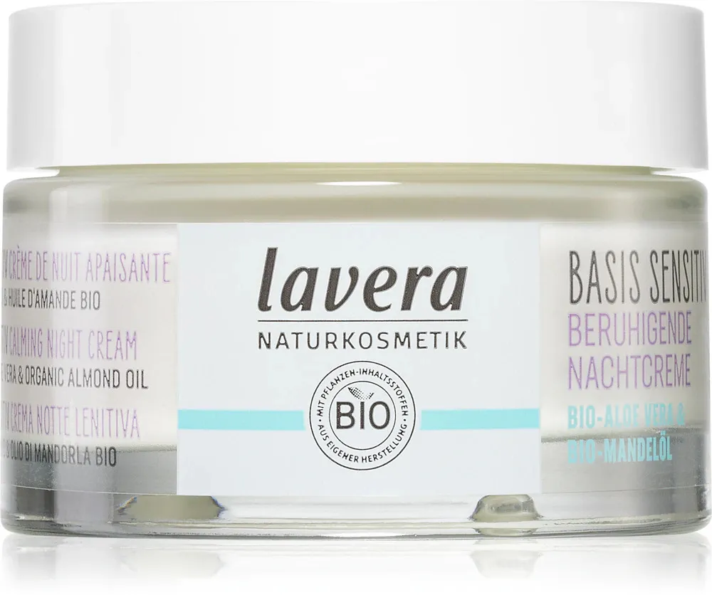 Lavera Basis Sensitiv Crème de nuit apaisante sans parfum 50 ml