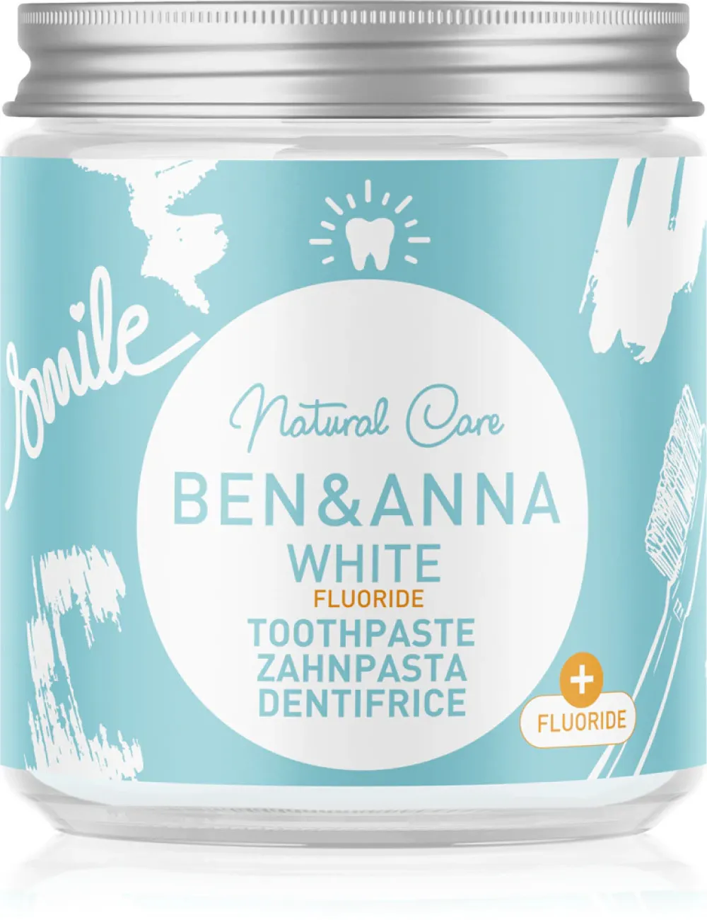 Ben & Anna Dentifrice blanchissant au fluor (100 ml) - à la camomille et à la sauge