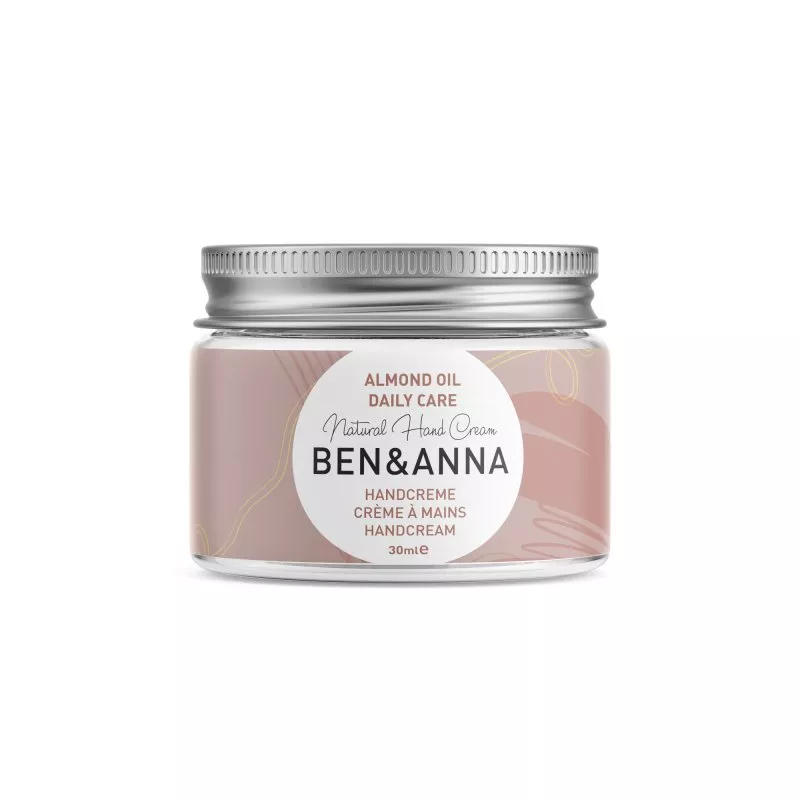 Ben & Anna Crème pour les mains à l'huile d'amande (30 g) - soins quotidiens