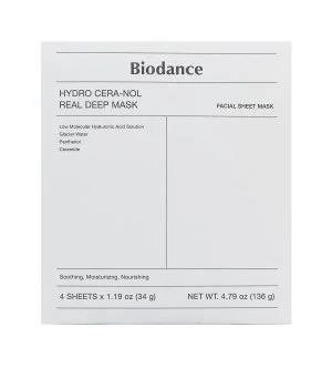 Biodance Hydro Cera-Nol Real Deep Mask masque en hydrogel hydratant pour le visage 4 x 34 g