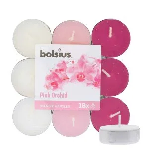 Bolsius Bougies chauffe-plat parfumées Orchidée 4 h 18 pièces