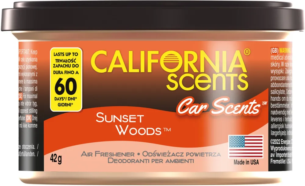 Car Scents Sunset Woods geur voor in de auto 42 g