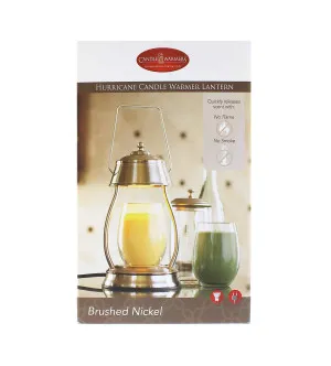 Candle Warmers Hurricane lanterne chauffante pour bougies nickelée