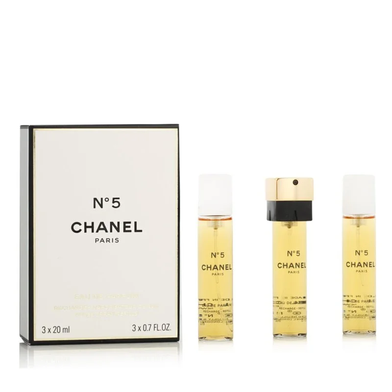 Chanel N° 5 recharge 2 x 20 ml + recharge EDP avec vaporisateur eau de parfum pour femmes 20 ml