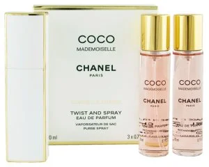 Chanel Coco Mademoiselle rechargeable 20 ml + 2 recharges EDP eau de parfum pour femme
