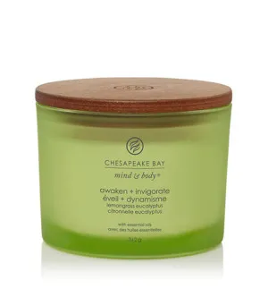 Bougie parfumée Chesapeake Bay Awaken + Invigorate avec 3 mèches 312 g