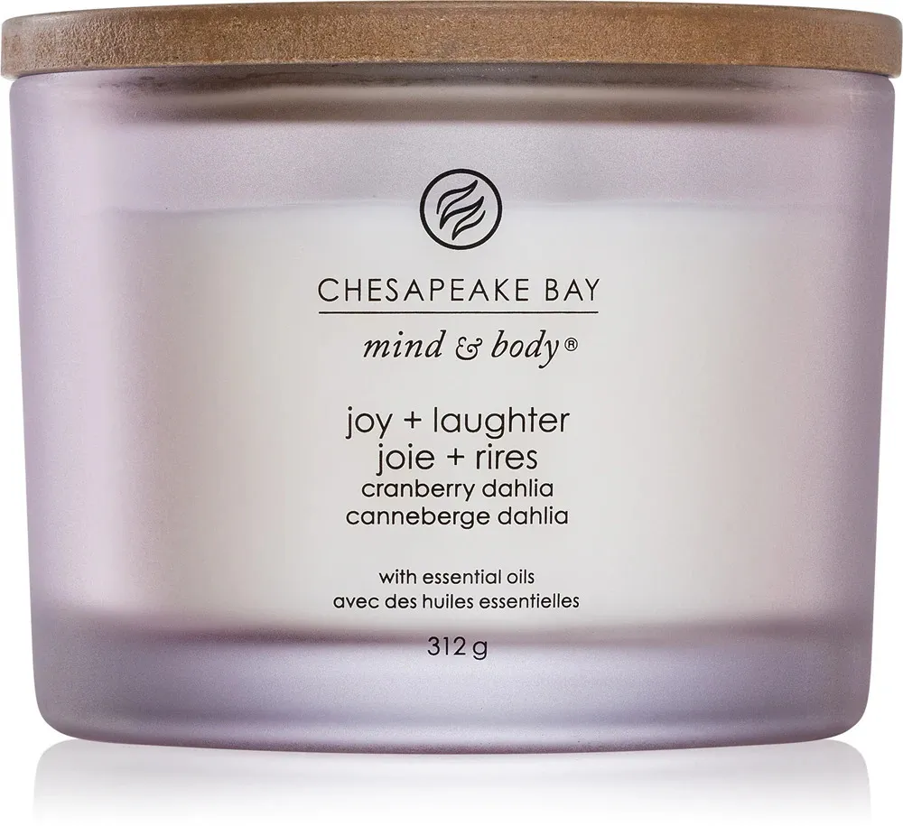 Joy + Laughter geurkaars met 3 lonten 312 g