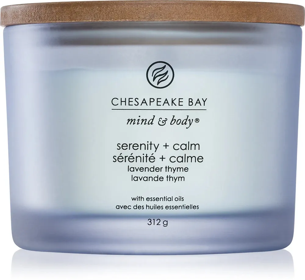 Serenity + Calm geurkaars met 3 lonten 312 g