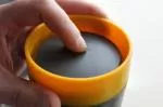 Circular Cup (227 ml) - noir/jaune moutarde - à partir de gobelets en papier jetables