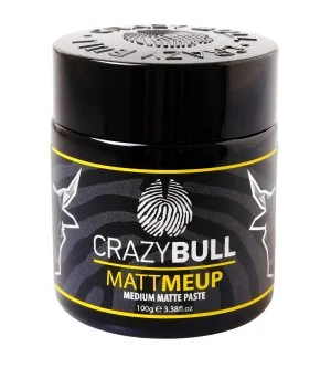 CrazyBull MattMeUp Matte Paste pâte coiffante mate à fixation moyenne 100 g