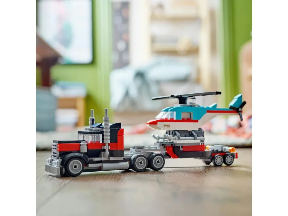 Creator 3-en-1 31146 Camion plateau et hélicoptère