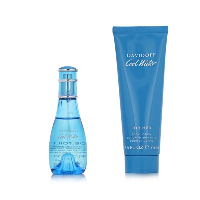 Davidoff Cool Water pour Femme Eau de Toilette 30 ml + Lait pour le Corps