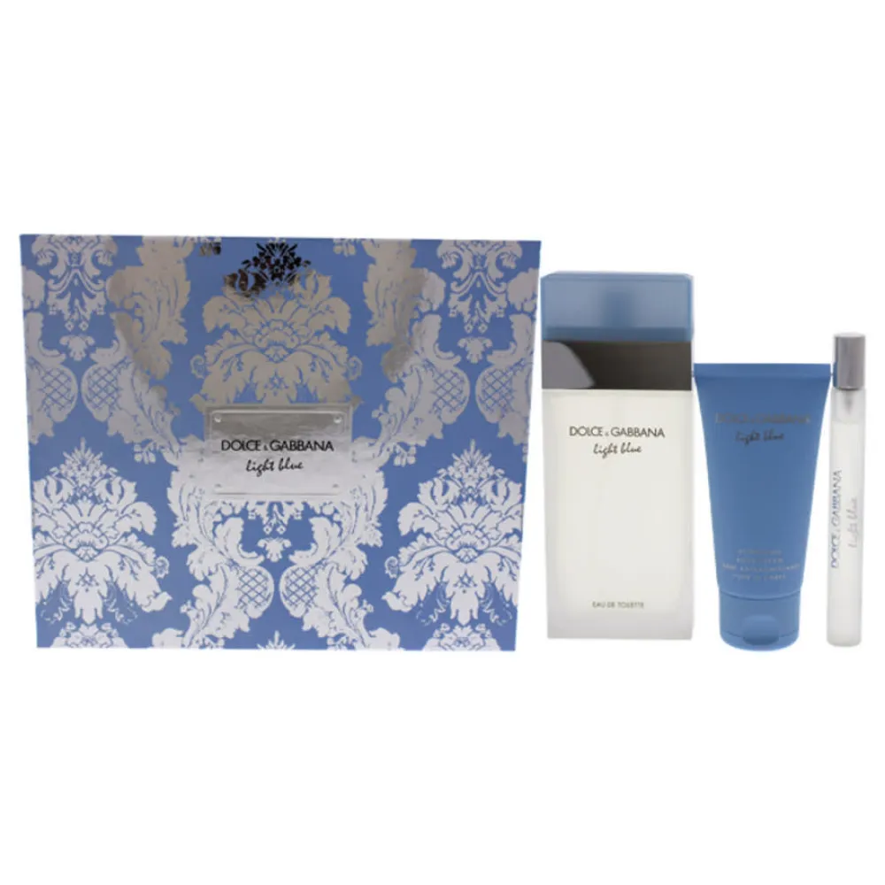 Light Blue cadeau set voor vrouwen eau de toilette 100 ml + bodycrème 50 ml + eau de toilette 10 ml 100 ml + tělový krém 50 ml + toaletní voda 10 ml
