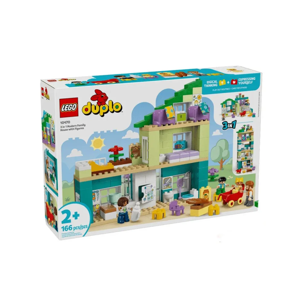 DUPLO® 10470 Maison familiale moderne 3-en-1 avec figurines