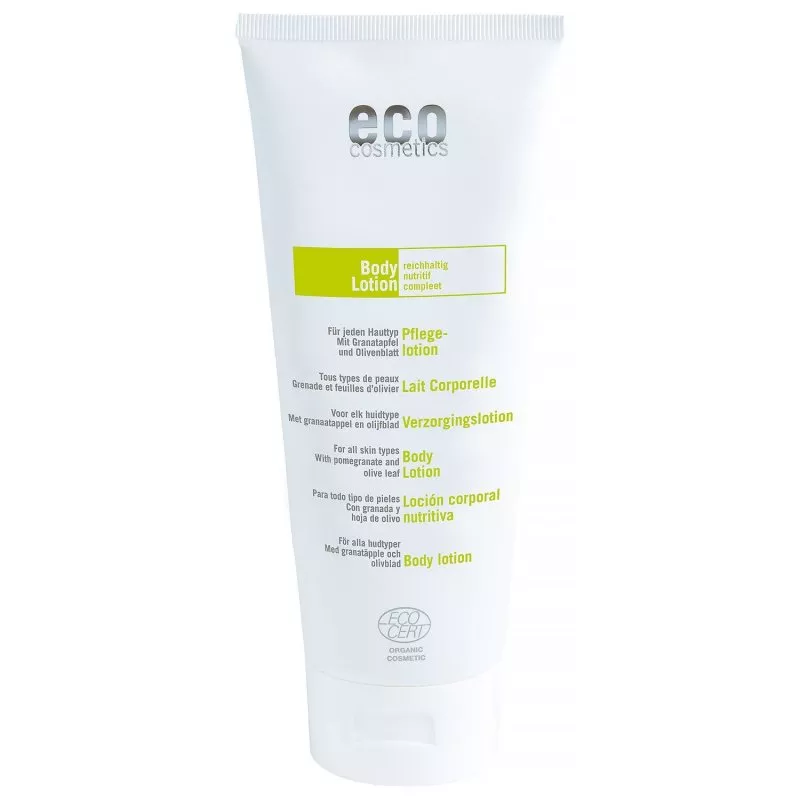 Eco Cosmetics Régénérateur. Lait corporel BIO (200 ml) - à l'huile d'olive et à la grenade