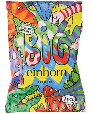 Einhorn Préservatifs BIG - Tyrannosaurus sex (7 pcs) - vegan sans parfum