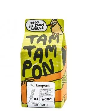 Einhorn TamTampon Piccolo tampons (16 pcs) - coton biologique hypoallergénique