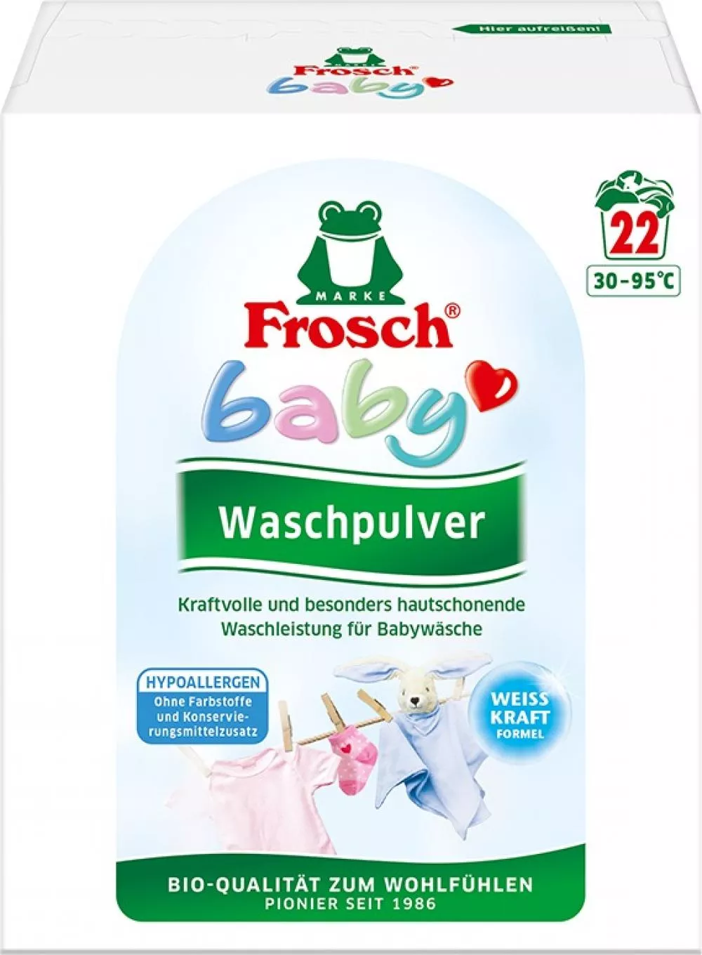 Frosch Poudre à laver EKO Baby pour les vêtements de bébé (1,215 kg)