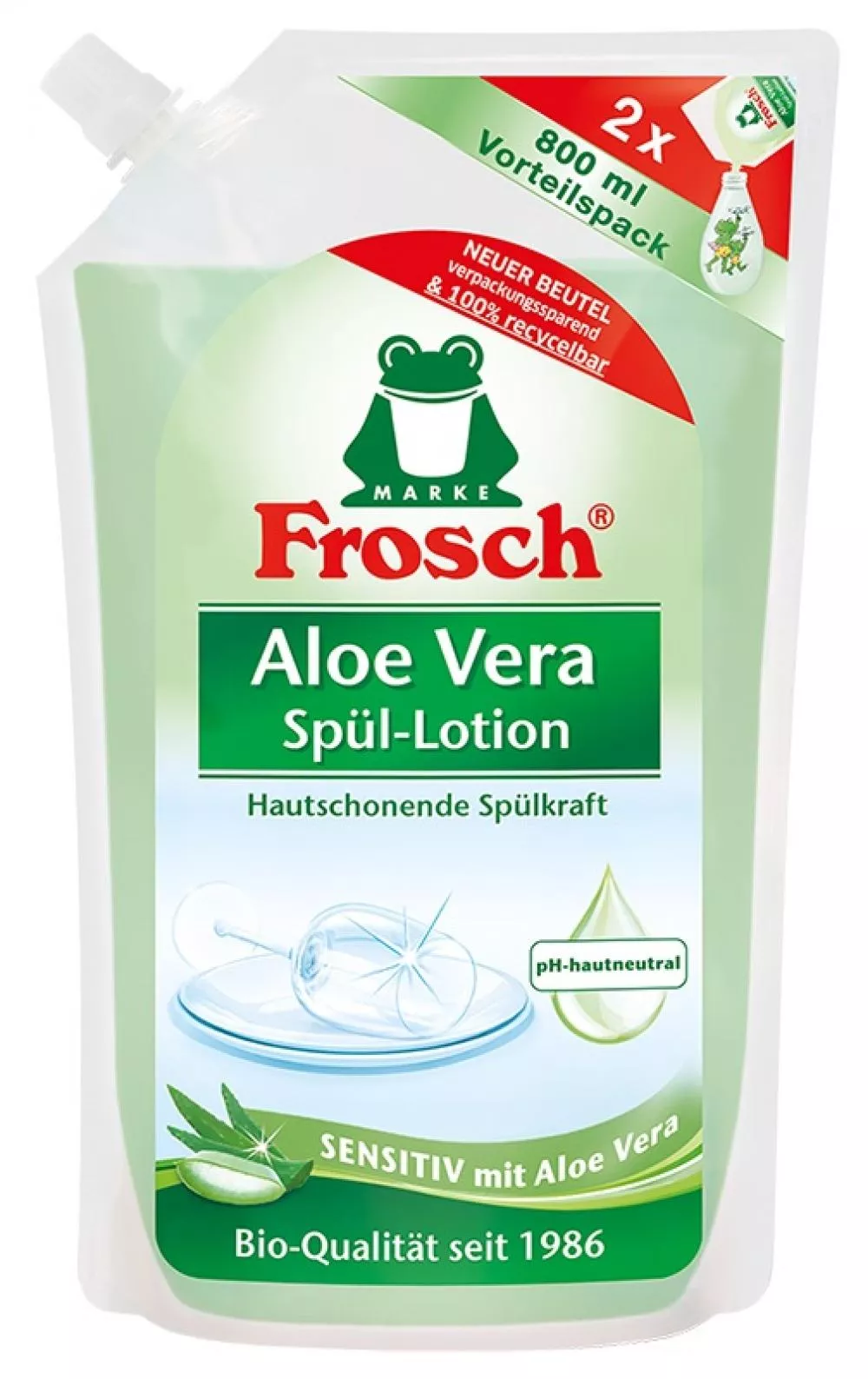 Frosch EKO Liquide vaisselle Aloe vera - cartouche de rechange (800ml)