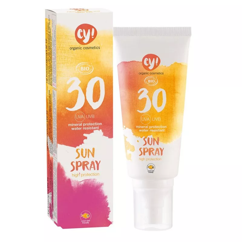 Ey! Spray solaire SPF 30 BIO (100 ml) - 100% naturel, avec pigments minéraux