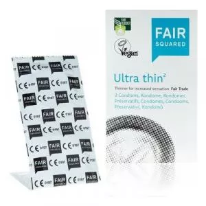 Fair Squared Condom Ultra Thin (3 pcs) - vegan et commerce équitable