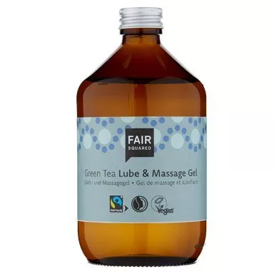 Fair Squared Gel lubrifiant et de massage au thé vert (500 ml) - vegan et commerce équitable
