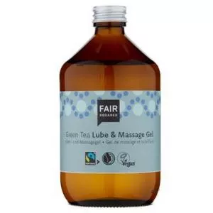 Fair Squared Gel lubrifiant et de massage au thé vert (500 ml) - vegan et commerce équitable