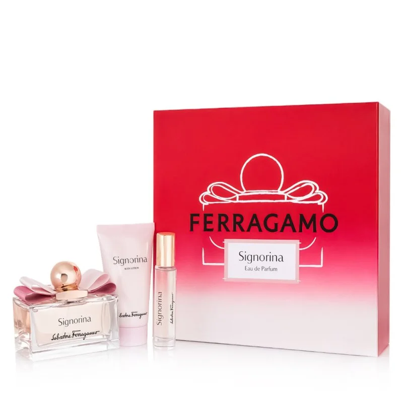 Signorina eau de parfum pour femme 100 ml + EDP mini 10 ml + lait pour le corps