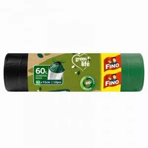 FINO Sacs poubelle rétractables Green Life - 60 l (10 pcs)