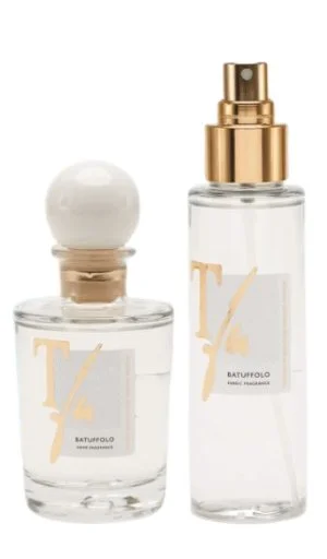 Gift Coffret Batuffolo Bâtonnets 100 ml Parfum d’intérieur + Spray 100 ml Parfum pour tissus
