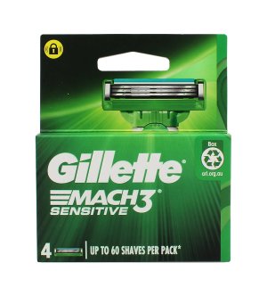 Mach3 Sensitive lames de rechange 4 pièces pour homme