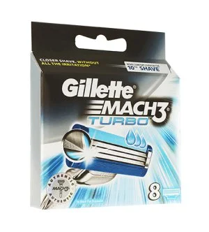 Gillette Mach3 Turbo lames de rechange x8 pour hommes