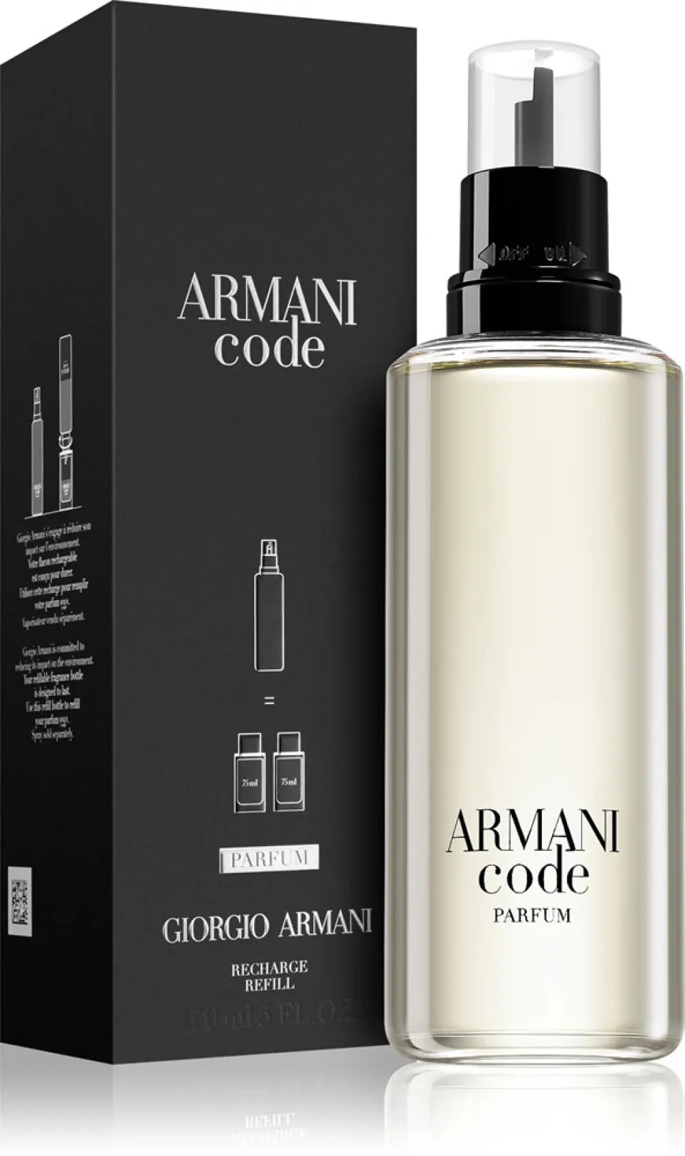 Code Parfum parfum voor mannen 75 ml navulbare flacon
