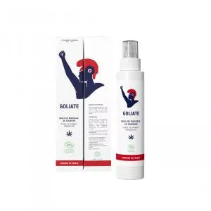 Goliate Huile de massage relaxante au chanvre BIO (100 ml) - convient au massage érotique