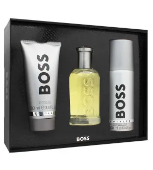 Coffret cadeau Hugo Boss Boss Bottled pour homme eau de toilette 100 ml + gel douche 100 ml + déodorant spray 150 ml