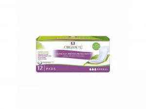 Organyc Serviettes pour incontinence en coton biologique NORMAL - 12 pièces