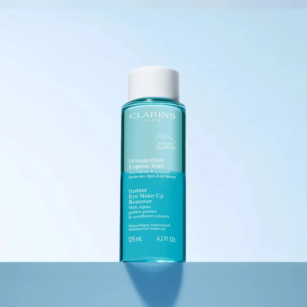 Démaquillant instantané pour les yeux aux extraits de gentiane jaune des Alpes et de bleuet 125 ml