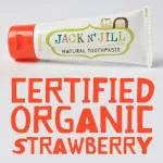 Jack n Jill Dentifrice pour enfants - fraise BIO (50 g) - sans fluor, à l'extrait de calendula biologique