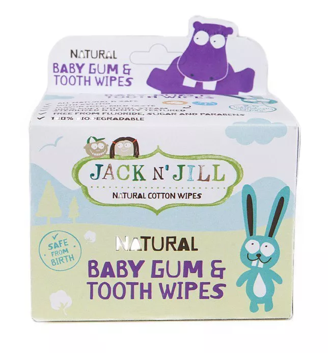 Jack n Jill Lingettes humides pour enfants pour les gencives et les dents (25 pièces)