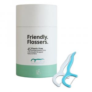 NFco. Fil dentaire Friendly Flossers (45 pièces) - goût menthe