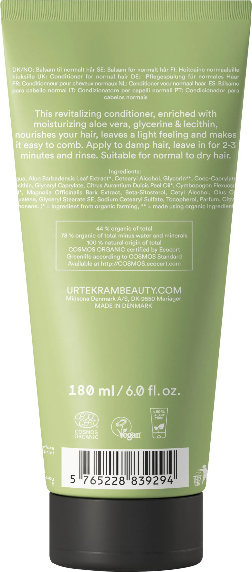 Urtekram Aloë vera conditioner 180ml BIO