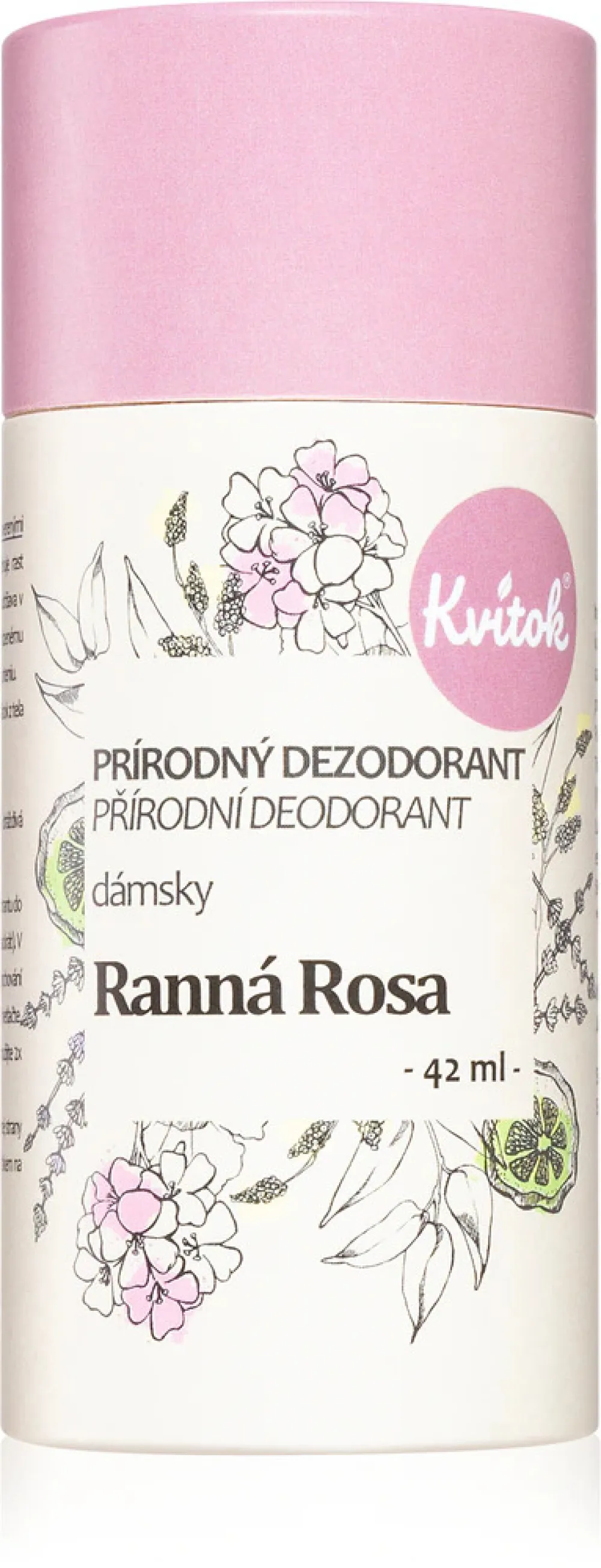 Kvitok Déodorant crème pour femmes Morning Dew (30 ml) - ne laisse pas de sensation collante