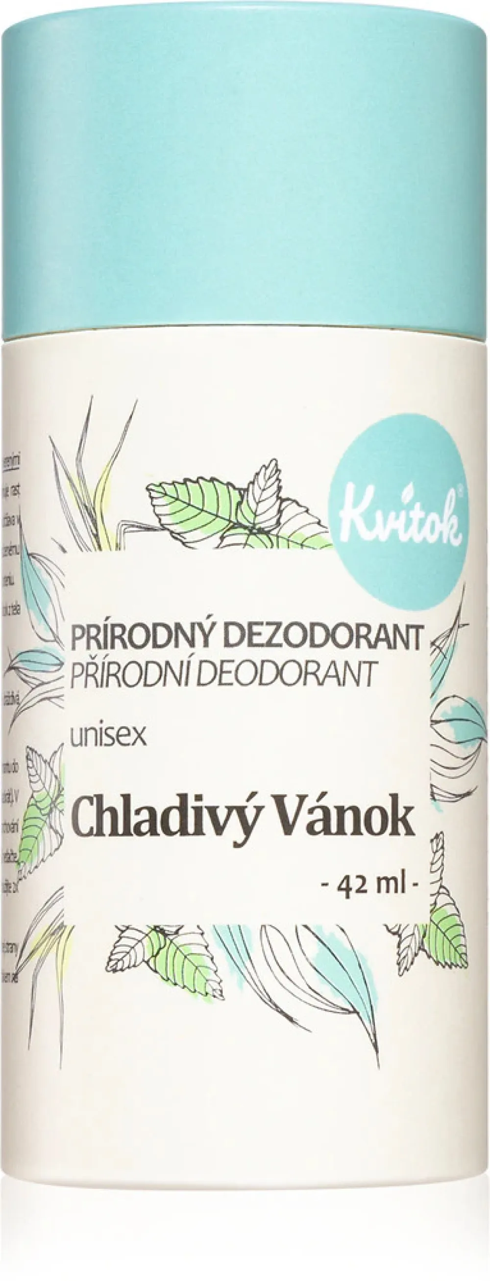 Kvitok Déodorant crème Cool Breeze (30 ml) - convient aux femmes et aux hommes